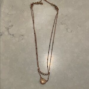 Chloe + Isabel Rose Gold Double Chain Necklace